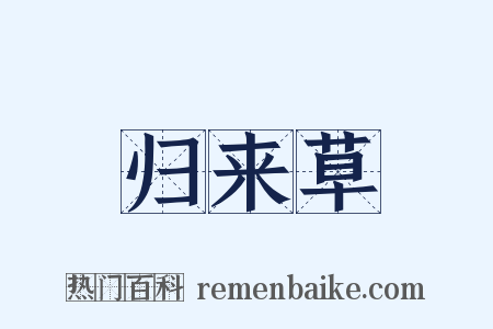 归来草是什么意思的图片